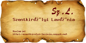 Szentkirályi Lavínia névjegykártya